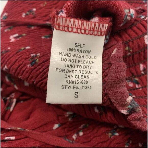 Storia Sz S Floral Smocked Flared Bell Bottom Jumpsuit Festival Boho Cottage - Picture 6 of 8